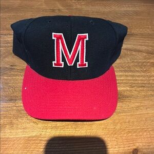 University of Maryland Black and Red Cap with M Logo